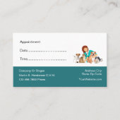 獣医アポイントメントリマインダー名刺 予約カード (正面)