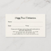 獣医アポイントメントリマインダー水彩 名刺 (裏面)