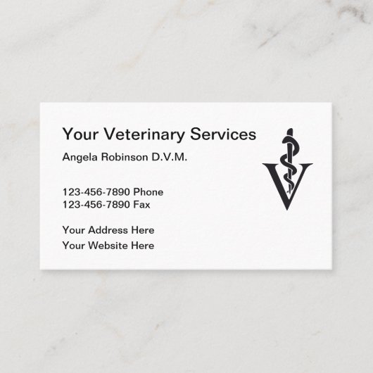 獣医アポイントメント名刺の組み合わせ 名刺 (正面)