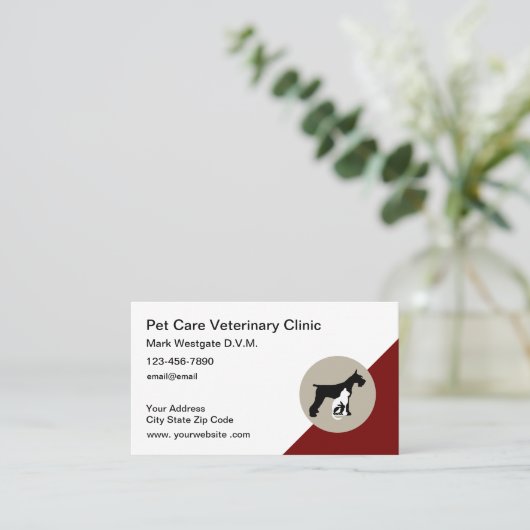獣医アポイントメント名刺テンプレート 名刺 (スタンド正面)