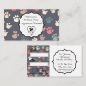 獣医ウェルネス試験ポープカラフルプリント 予約カード (正面/裏面)