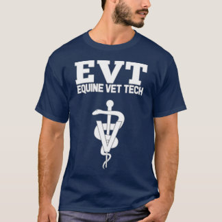 獣医ウマ科の医学EVT Tシャツ