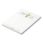 獣医エレガント医獣医金ゴールドVアスレピウス ノートパッド (回転)