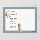 獣医オフィスからゴールデンレトリバーのリマインダー ポストカード (裏面)