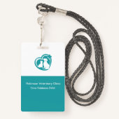 獣医オフィススタッフ名バッジ バッジ (裏面ランヤード)
