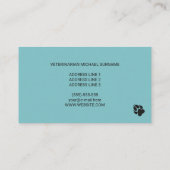 獣医オンブルーウィンドアニマルズイラストレーション 名刺 (裏面)