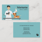 獣医オンブルーウィンドアニマルズイラストレーション 名刺 (正面/裏面)
