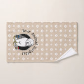 獣医オールドイングリッシュシェプドッググレー1かわいい獣医 バスタオルセット (ハンドタオル)