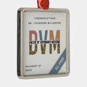 獣医カスタム医学シックのDVM医師 メタルオーナメント (右)