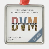 獣医カスタム医学シックのDVM医師 メタルオーナメント (正面)
