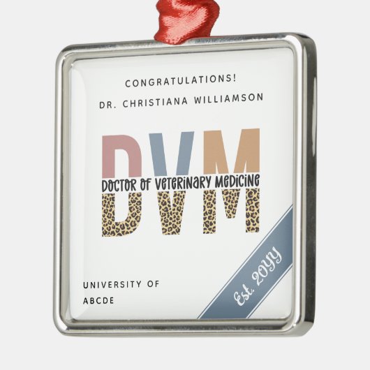 獣医カスタム医学シックのDVM医師 メタルオーナメント (左)