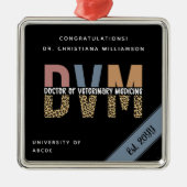 獣医カスタム医学シックのDVM医師 メタルオーナメント (正面)