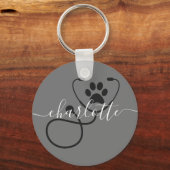 獣医カスタム獣医テック獣医アシスタント キーホルダー (正面)