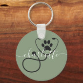 獣医カスタム獣医テック獣医アシスタント キーホルダー (正面)