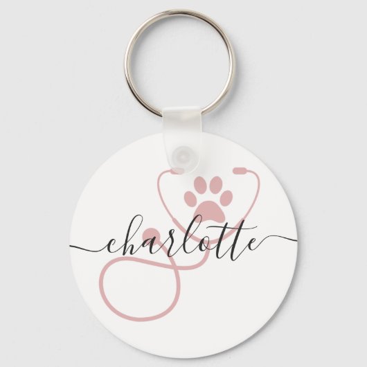 獣医カスタム獣医テック獣医アシスタント キーホルダー (正面)