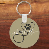 獣医カスタム獣医テック獣医アシスタント キーホルダー (正面)