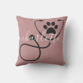 獣医カスタム獣医テック獣医アシスタント クッション (裏面)