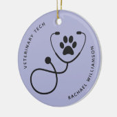 獣医カスタム獣医テック獣医アシスタント セラミックオーナメント (左)