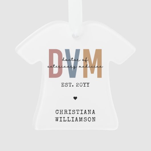 獣医カスタム薬ギフトDVM医師  オーナメント (裏面)