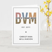 獣医カスタム薬ギフトDVM医師 カード (黄色い花)