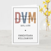 獣医カスタム薬ギフトDVM医師 カード (黄色い花)