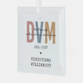 獣医カスタム薬ギフトDVM医師 ガラスオーナメント (正面左)