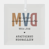 獣医カスタム薬ギフトDVM医師 ガラスオーナメント (裏面)