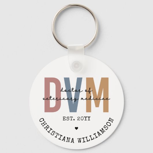 獣医カスタム薬ギフトDVM医師 キーホルダー (正面)