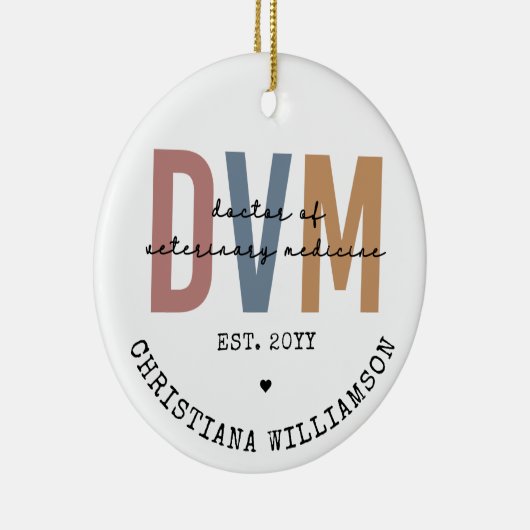 獣医カスタム薬ギフトDVM医師 セラミックオーナメント (右)