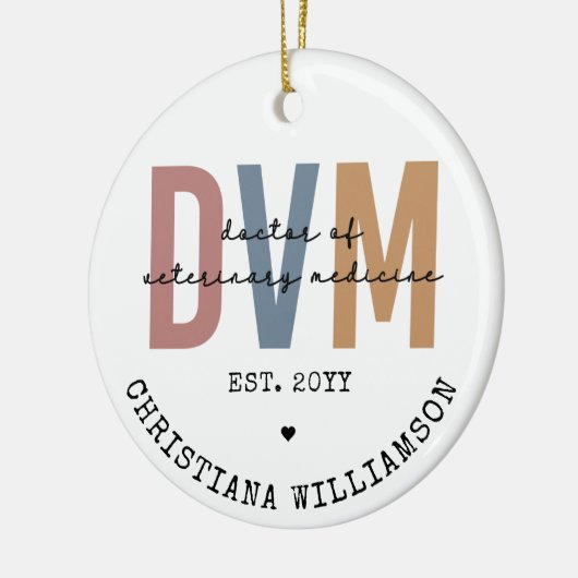 獣医カスタム薬ギフトDVM医師 セラミックオーナメント (左)