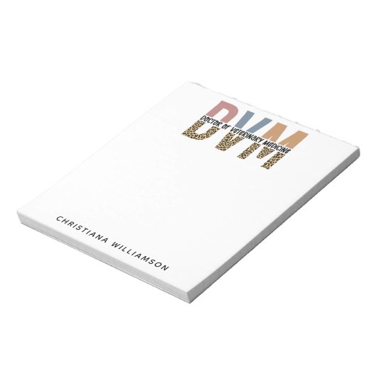 獣医カスタム薬ギフトDVM医師 ノートパッド (回転)