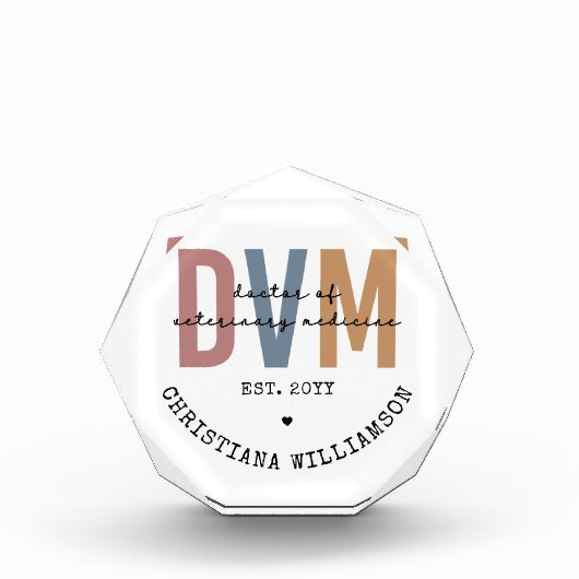 獣医カスタム薬ギフトDVM医師 フォトブロック (正面)