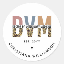 獣医カスタム薬ギフトDVM医師 ラウンドシール
