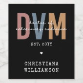 獣医カスタム薬ギフトDVM医師 ワインラベル (シングルラベル)