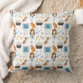 獣医カラフル医の獣医の獣医DVMパターン クッション (ブランケット)