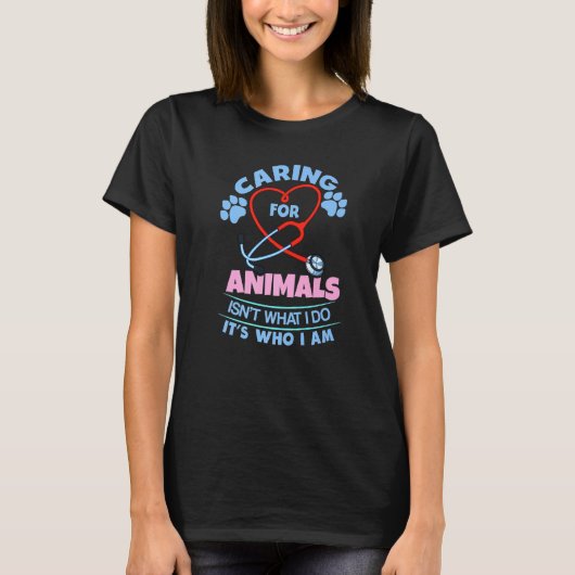 獣医ギフトシャツ気に獣医の動物用 Tシャツ (正面)