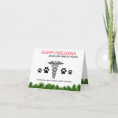 獣医クリスマスカード サンキューカード (正面)