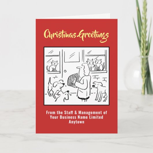 獣医クリスマスカード シーズンカード (正面)