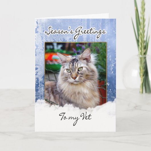 獣医クリスマスカード – 獣医クリスマスカード， Seaso シーズンカード (正面)