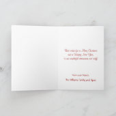 獣医クリスマスブラックキャットカード シーズンカード (内部)