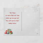 獣医クリニックのお水カラーのクリスマス猫 シーズンポストカード (裏面)