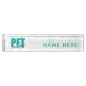 獣医クリニックのロモダンゴ デスクネームプレート (正面)