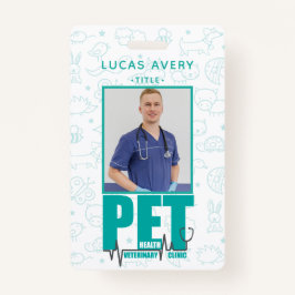 獣医クリニックの写真モダン青 バッジ