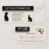 獣医クリニックアポイントメントエリア背面 予約カード (正面/裏面)