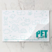 獣医クリニックモダンブルードール ペーパーパッド (折り畳み)