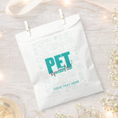 獣医クリニックモダンブルーロゴ フェイバーバッグ (クリップ留めされた状態)