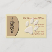 獣医クリニック動物病院ビジネスカード 名刺 (正面)