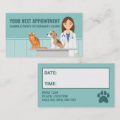 獣医クリニック獣医カスタム医 予約カード (正面/裏面)