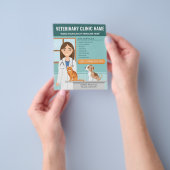 獣医クリニック獣医サービス動物病院 チラシ (手)