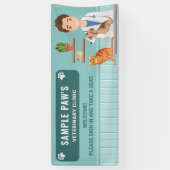 獣医クリニック獣医マンアニマル病院へようこそ 横断幕 (縦)